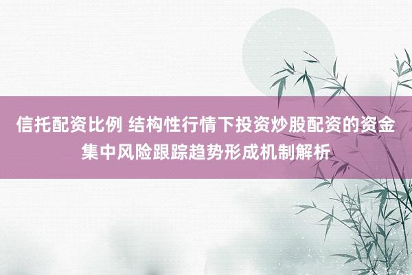 信托配资比例 结构性行情下投资炒股配资的资金集中风险跟踪趋势形成机制解析
