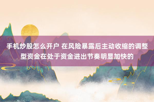 手机炒股怎么开户 在风险暴露后主动收缩的调整型资金在处于资金进出节奏明显加快的