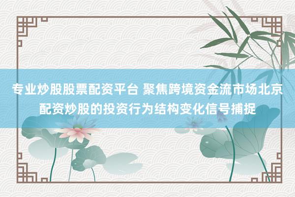 专业炒股股票配资平台 聚焦跨境资金流市场北京配资炒股的投资行为结构变化信号捕捉